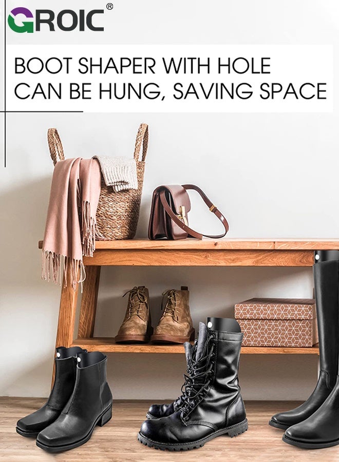 GROIC 6pcs Boot Shapers, Tall Boot Holders Insert Boot Fillers, Versatile Support Shoes Shaper Boots, Reusable Boot Stand Holder Inserts Pads for Women and Men to Keep Shape, Thicken Support Shape, Black - Image 5